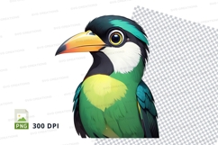Clipart png of a colorful bird Product Image 1