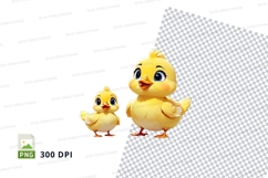 Clipart png - two yellow chicks Product Image 1