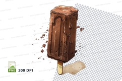Chocolate ice cream bar clipart png Product Image 1