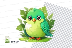 Green parrot clipart png Product Image 1