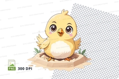 Cartoon chick clipart png Product Image 1