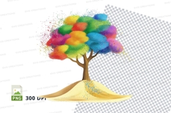 Colorful tree clipart png Product Image 1