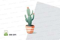 Cactus in pot clipart png Product Image 1