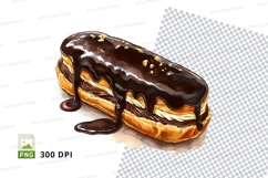 Chocolate eclair clipart png Product Image 1