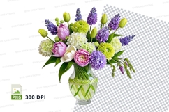 Flower bouquet in vase clipart png Product Image 1