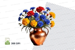 Flower bouquet in copper vase mockup Product Image 1