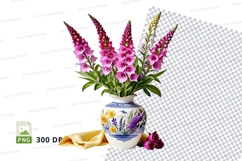 Flower bouquet in decorative vase mockup Product Image 1