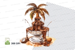 Chocolate palm tree clipart png Product Image 1