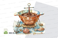 Nautical anchor bowl clipart png Product Image 1