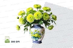 Floral bouquet in decorative vase mockup Product Image 1