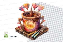 Colorful mug with heart-shaped lollipops mockup Product Image 1