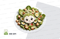Cartoon character salad plate mockup Product Image 1