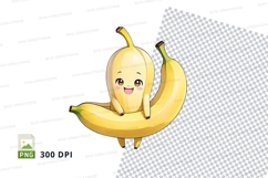 Cartoon banana clipart png Product Image 1