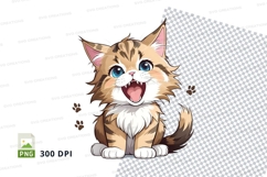 Cartoon kitten clipart png Product Image 1