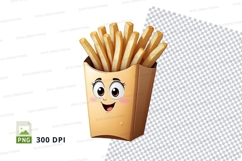 Cartoon fries packaging mockup Product Image 1