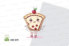 Cute cherry pie clipart png Product Image 1