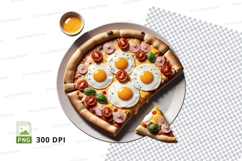 Breakfast pizza clipart png Product Image 1