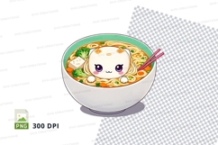 Cartoon ramen bowl clipart png Product Image 1