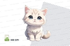 Cute kitten clipart png Product Image 1