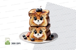 Toast cat face clipart png Product Image 1