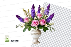 Flower bouquet in vase mockup Product Image 1