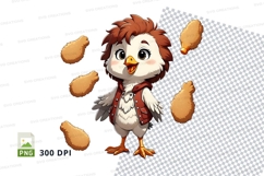Cartoon chicken clipart png Product Image 1