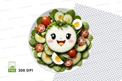 Creative salad arrangement with cartoon character Product Image 1