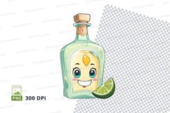 Cartoon tequila bottle clipart Product Image 1