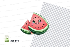 Cartoon watermelon slice clipart png Product Image 1