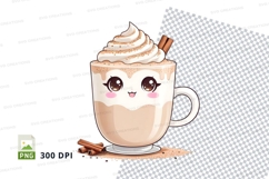 Cute hot chocolate mug clipart png Product Image 1