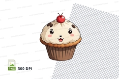 Cartoon muffin clipart png Product Image 1