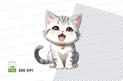 Cartoon kitten clipart png Product Image 1