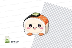 Cartoon sushi roll clipart png Product Image 1