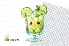 Cute lime drink clipart png Product Image 1