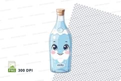 Cartoon bottle mockup with face Product Image 1