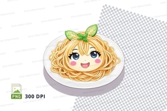 Cute cartoon character spaghetti sticker Product Image 1