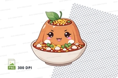 Cute pumpkin bowl clipart png Product Image 1