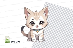 Cartoon kitten clipart png Product Image 1