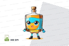 Cartoon bottle character mockup Product Image 1