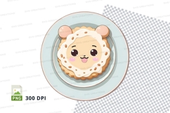 Cartoon sheep cookie on a plate mockup Product Image 1