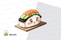 Cartoon sushi roll clipart png Product Image 1