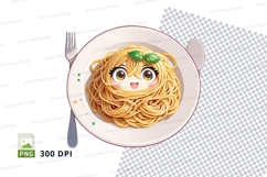 Cartoon spaghetti plate mockup Product Image 1