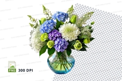 Flower bouquet in vase clipart png Product Image 1