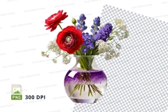 Flower bouquet in vase mockup Product Image 1