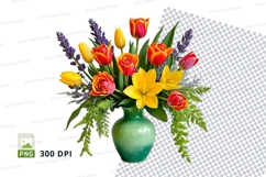 Flower bouquet in vase mockup Product Image 1