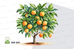 Orange tree clipart png Product Image 1