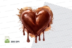 Chocolate heart clipart png Product Image 1