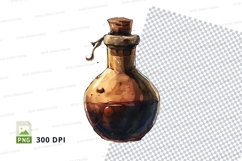 Brown glass potion bottle mockup Product Image 1