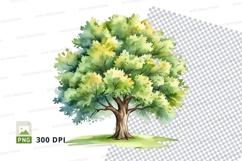 Watercolor tree clipart png Product Image 1
