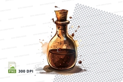 Glass bottle with cork mockup Product Image 1